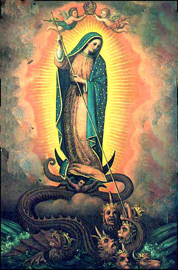 NUESTRA SEÑORA APLASTA A LA SERPIENTE