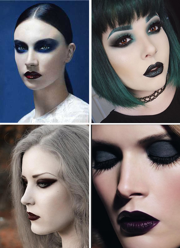 maquillaje oscuro