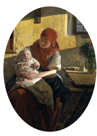 peasant mother child