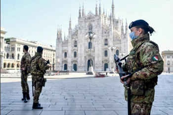 Policia en Milan