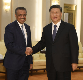 Xi Jinping y Tedros