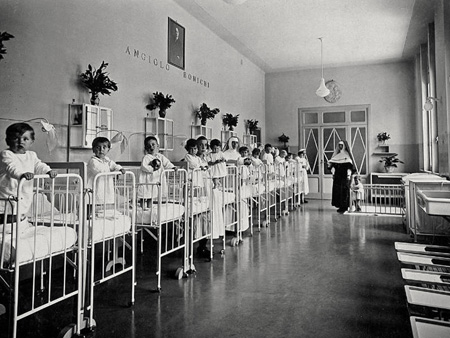 Very young children in an orphanage