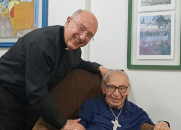 Cardinal Pedro Barreto with Gustavo Gutierrez