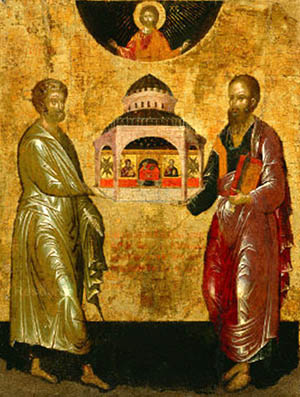 San edro y San Pablo presentan la iglesia